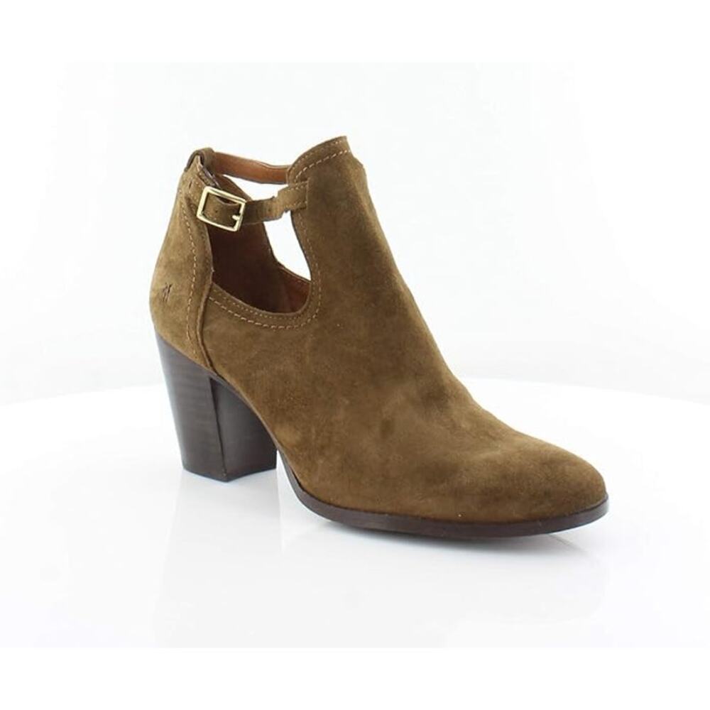 Frye Womens Meghan Suede Shooties Chestnut Size 7.5 B Us